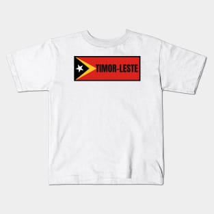 Timor-Leste Flag Kids T-Shirt